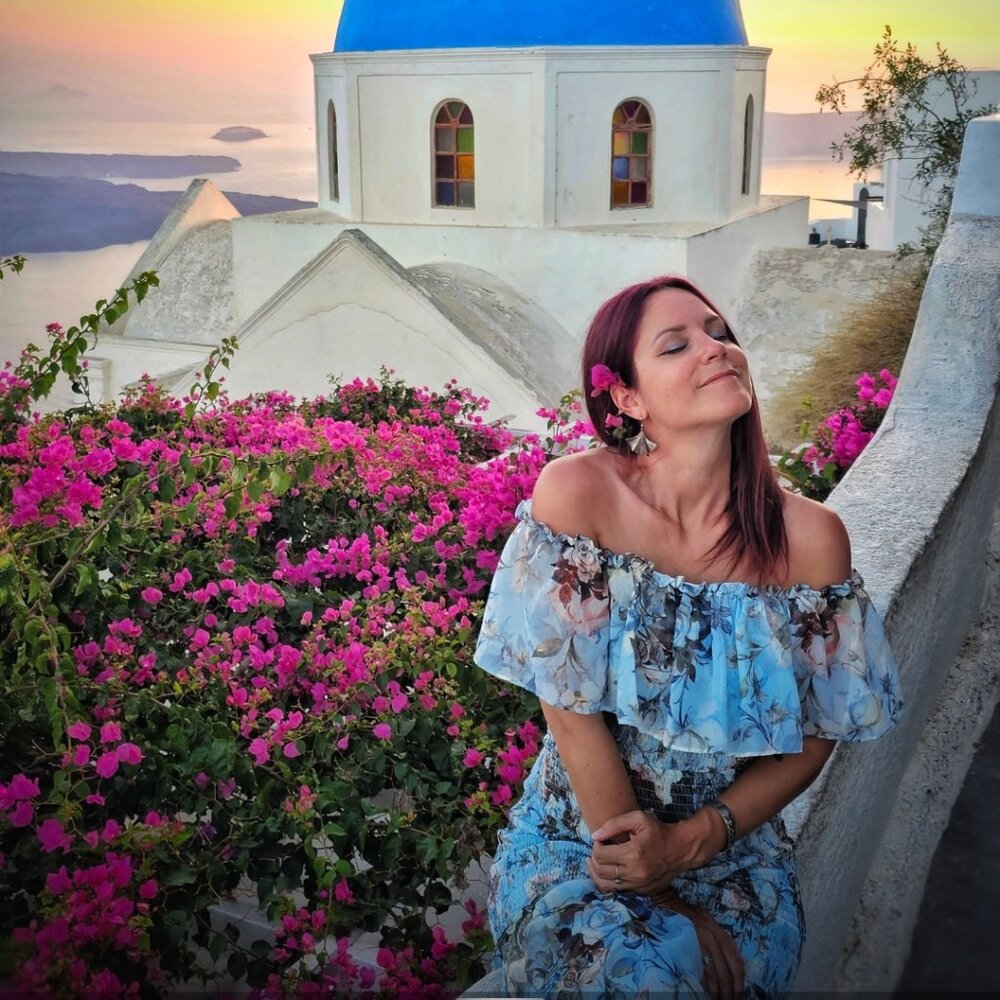 Amalfi Smocked Maxi Dress in Blue Floral